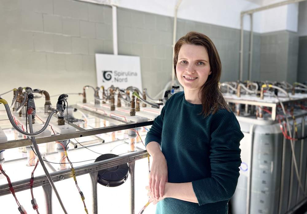 Agnese Stunda-Zujeva in the Spirulina Nord lab